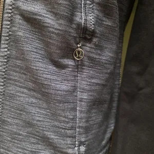 Lululemon Daily Yoga Denim Jacket Blue Grey and Black Zip Up Long Sleeve thumbnail 5