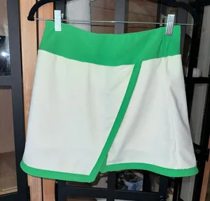 Amazon Kyodan Golf Tennis Skirt kelly Green colorblock contrast Skort asymmetrical mini thumbnail 1