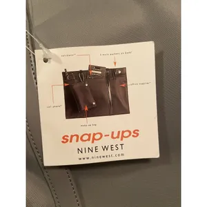 NWT Vintage NINE WEST Gray Snap Ups BAG‎ PURSE NEW Vtg thumbnail 5