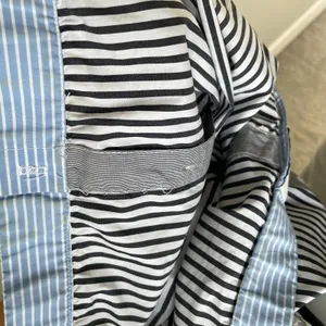 Bailey 44 False Start Short-Sleeve Off-the-Shoulder Shirt Blue Stripes Size 0 thumbnail 11