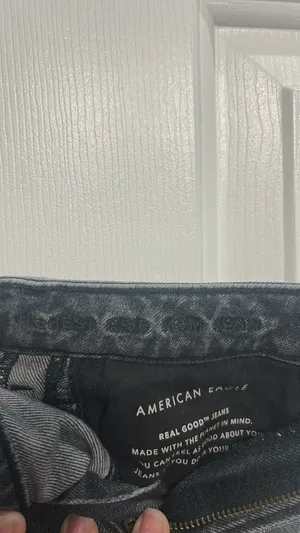 Grey American Eagle Mom Jeans  thumbnail 3