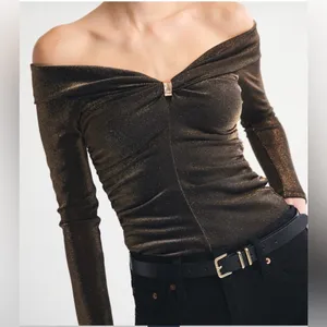 Abercrombie & Fitch Off-The-Shoulder Hardware Top size XL thumbnail 6