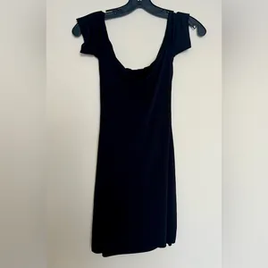 Mistress Rocks 'ROMANTIQUE' Black Jersey Bardot Mini Dress Size XS thumbnail 11