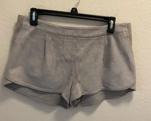 BCBGMaxAzria Grey Phillipa Suede Shorts thumbnail 1