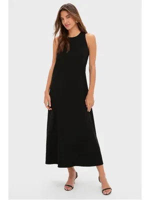 Tuckernuck Black Crepe Portia Dress M Bow Back Elegant Evening Party Resort Date thumbnail 2