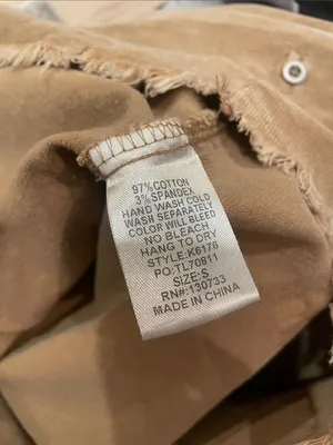 Women's Tan Frayed Button-Front shirt - corduroy western looks thumbnail 5