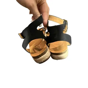 SODA Tacoma Espadrille Black Open Toe Ankle Strap Sandals Women's Size‎ 10 thumbnail 5