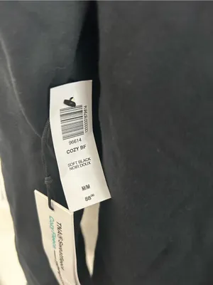 Aritzia Tna Cozy Fleece Boyfriend Shirt Jacket Black Medium NWT $88 thumbnail 5