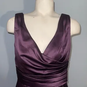 David’s Bridal plum mini dress prom wedding formal woman’s size 6 thumbnail 3