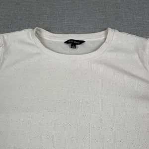 Well Worn T-Shirt Womens L White Crew Neck Long Sleeve Pointelle Knit Top thumbnail 8