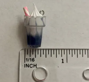 Navy Milkshake Charm Pendant Blue thumbnail 4