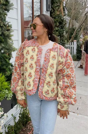 Anthropologie Quilted Jacket thumbnail 1