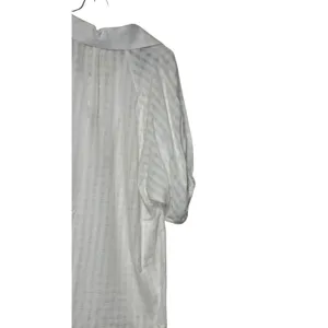Anthropologie Women Mini Dress V-Neck Tiered 3/4 Sleeve‎ Tunic White Size XS NWT thumbnail 9