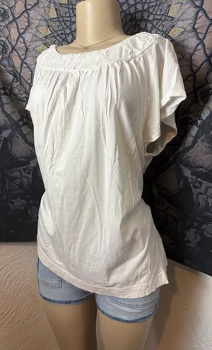 white lightweight plain summer blouse / top Size 28W thumbnail 1