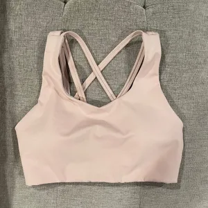 Senita Athletics Pink Strappy Sports Bra thumbnail 3