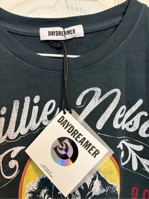 NWT daydreamer Willie Nelson On the Road Again 1980 Cowboy Tour Tee - Black S thumbnail 4