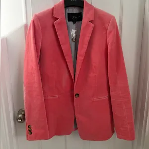 J. Crew Pink Corduroy Blazer with Yellow Collar Accent thumbnail 3