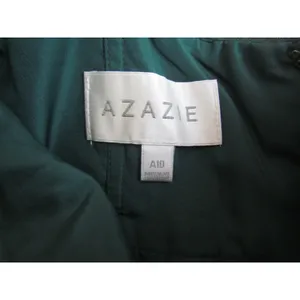 Azazie Maxi Dress 10 Dark Green‎ Pleated Chiffon Bridesmaid Formal Gown thumbnail 9