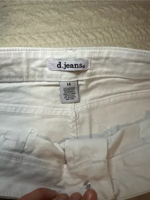 d.jeans White Denim Jeans Size 14 thumbnail 3