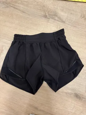 Lululemon Hotty Hot Shorts In Black Size 6 Tall thumbnail 2
