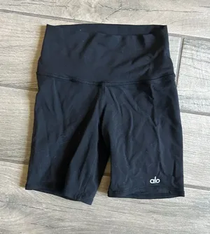 ALO Yoga Black High-Waist Bike Shorts thumbnail 1