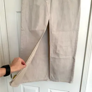Abercrombie & Fitch High Waist Denim Jean Midi Skirt 10 Tall Gray‎ thumbnail 6