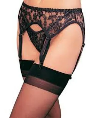 LEG AVENUE Lace Garter Belt Suspender Sexy Lingerie Boudoir NWT thumbnail 1