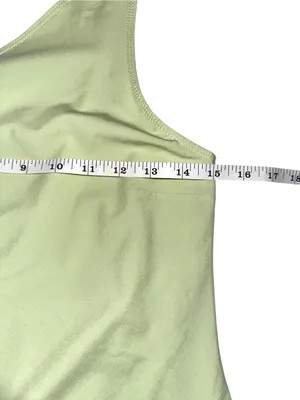 Abercrombie and Fitch Travelers One Shoulder Green Mini Dress with Shorts SMALL thumbnail 8