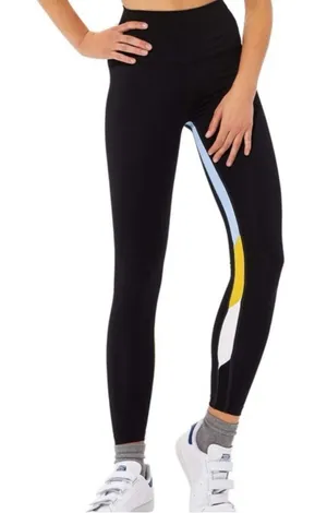Splits 59 large iselin techflex Black Leggings with Blue, Yellow & White Accent thumbnail 1