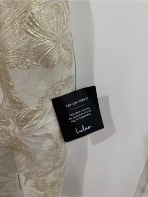 Lulu's Cream and Gold Floral Brocade Mini Dress perfect for birthday or party thumbnail 2