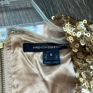 French Connection Gold Sequin Dress thumbnail 4