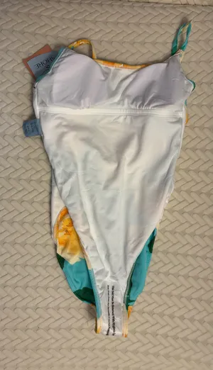 Shade & Shore One-Piece Swimsuit XS Teal Floral New thumbnail 4
