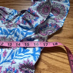 J crew maxi cotton block print dress thumbnail 4