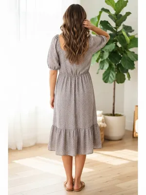 Sienna Sky Cottagecore Romantic Dusty Pink Floral Puff Sleeve Summer Dress M Boho Whimsical thumbnail 2