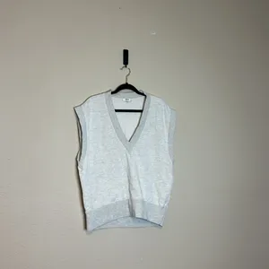 AGOLDE Shaw V-Neck Vest‎ Oversized In Oatmeal Size XS thumbnail 3