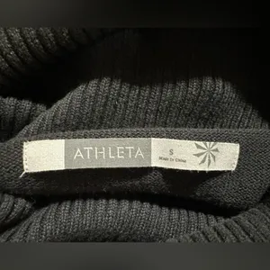ATHLETA Cowl neck sweater dress with pockets size Small black thumbnail 4