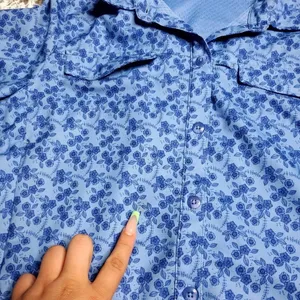 REI Co-op Sahara Blue Floral‎ Shirt thumbnail 7