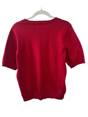 Free People Free-est Isabella Linen Blend Sweater in Deep Cherry Size Large Boho thumbnail 5