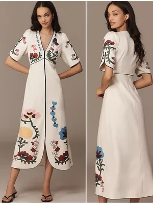 NWT Hunter Bell Margaritte Stitchtopia Embroidered Maxi Dress Size 6 thumbnail 11