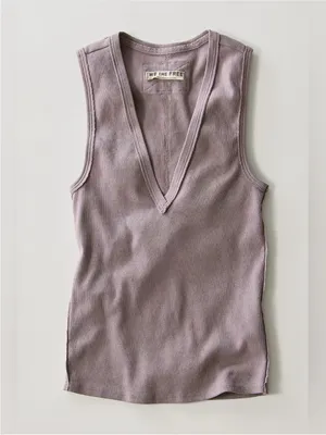 NWOT Free People We The Free Neria Tank - purple dove - XS thumbnail 3