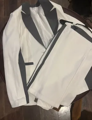 SHEIN Clasi White and Grey Suit Set thumbnail 1