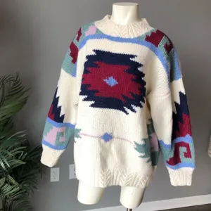 Vintage Susann D hand knitted Aztec Sweater thumbnail 2