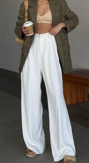 White Fox High Waisted Trousers Size 2 thumbnail 1