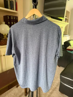 Men's Athletic Polo Shirt Gray Size M thumbnail 2