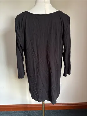 Motherhood Black V-Neck Embellished Empire Tunic thumbnail 3