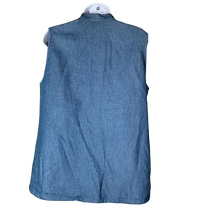 ‎Orvis Womens denim embroidered flower bird vest thumbnail 6