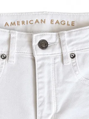 American Eagle High Rise White Flare Jeans thumbnail 2