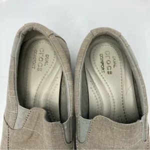 Crocs‎ citiline tan canvas slip on shoes size 8 thumbnail 11