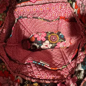 Vera Bradley Pink and Black Floral Tote thumbnail 10