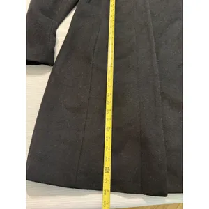 Cole Haan Signature Black Wool Blend Wing‎ Collar Hidden Button Coat Womens 12 thumbnail 2